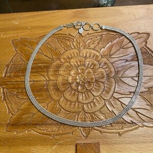 Lori Bonn Omega Sterling Necklace with Wheat style chain